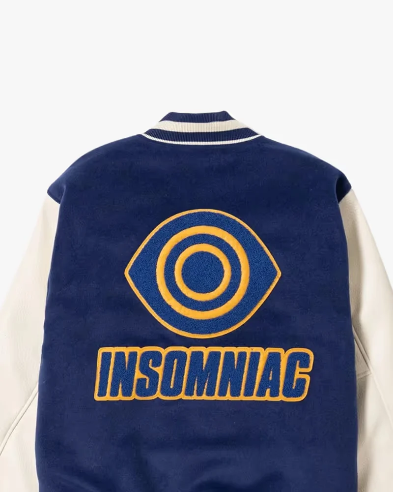 Insomniac Shop Varsity Jacket — back view