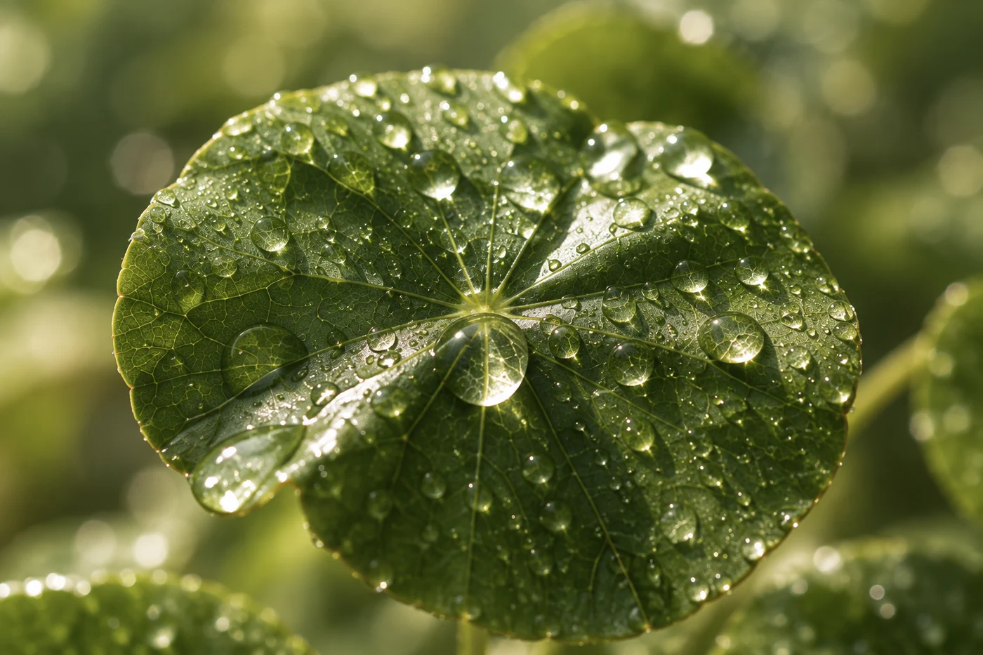 Centella texture, photographed up close