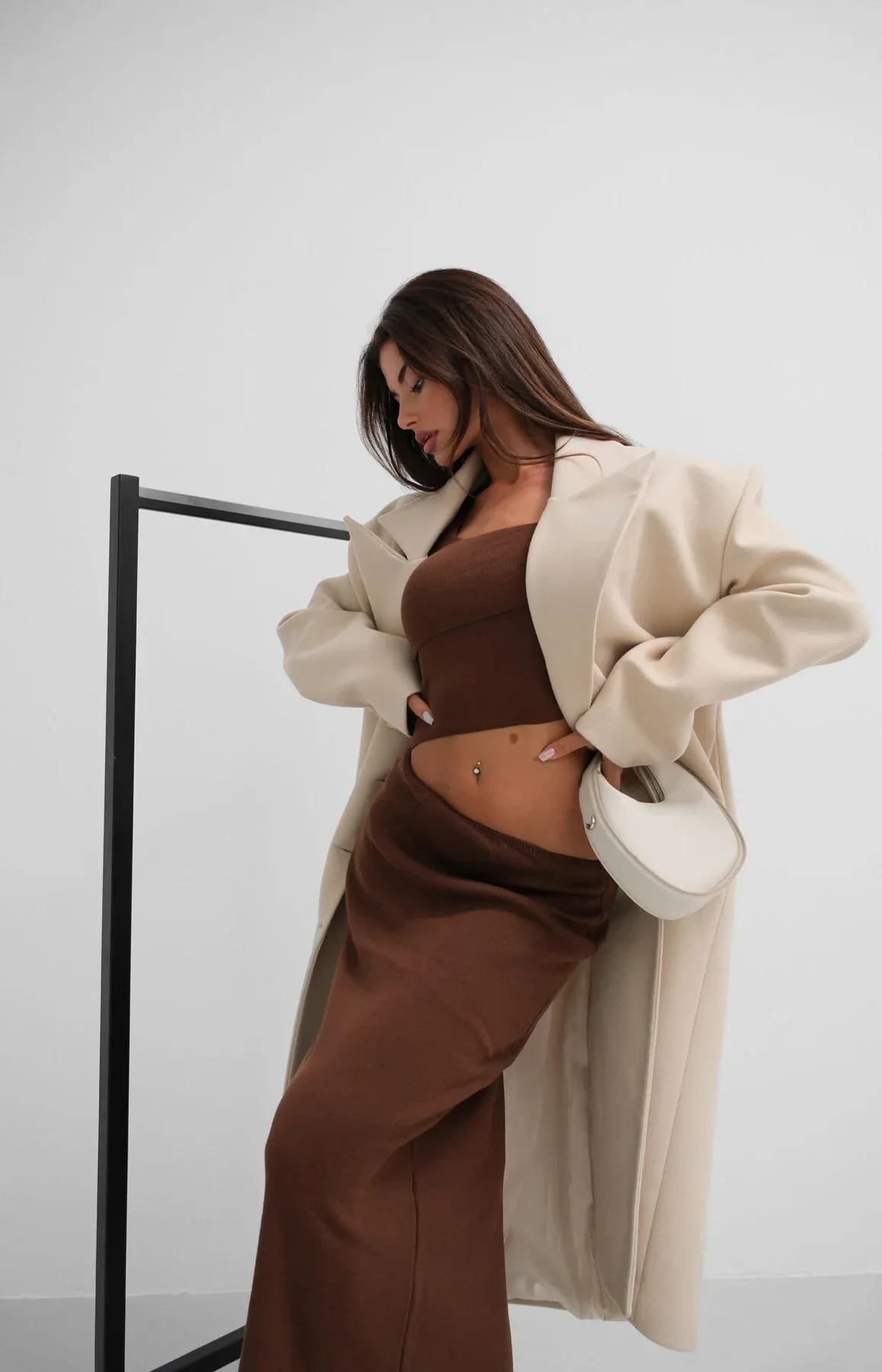 Oversize Kaşe Kaban